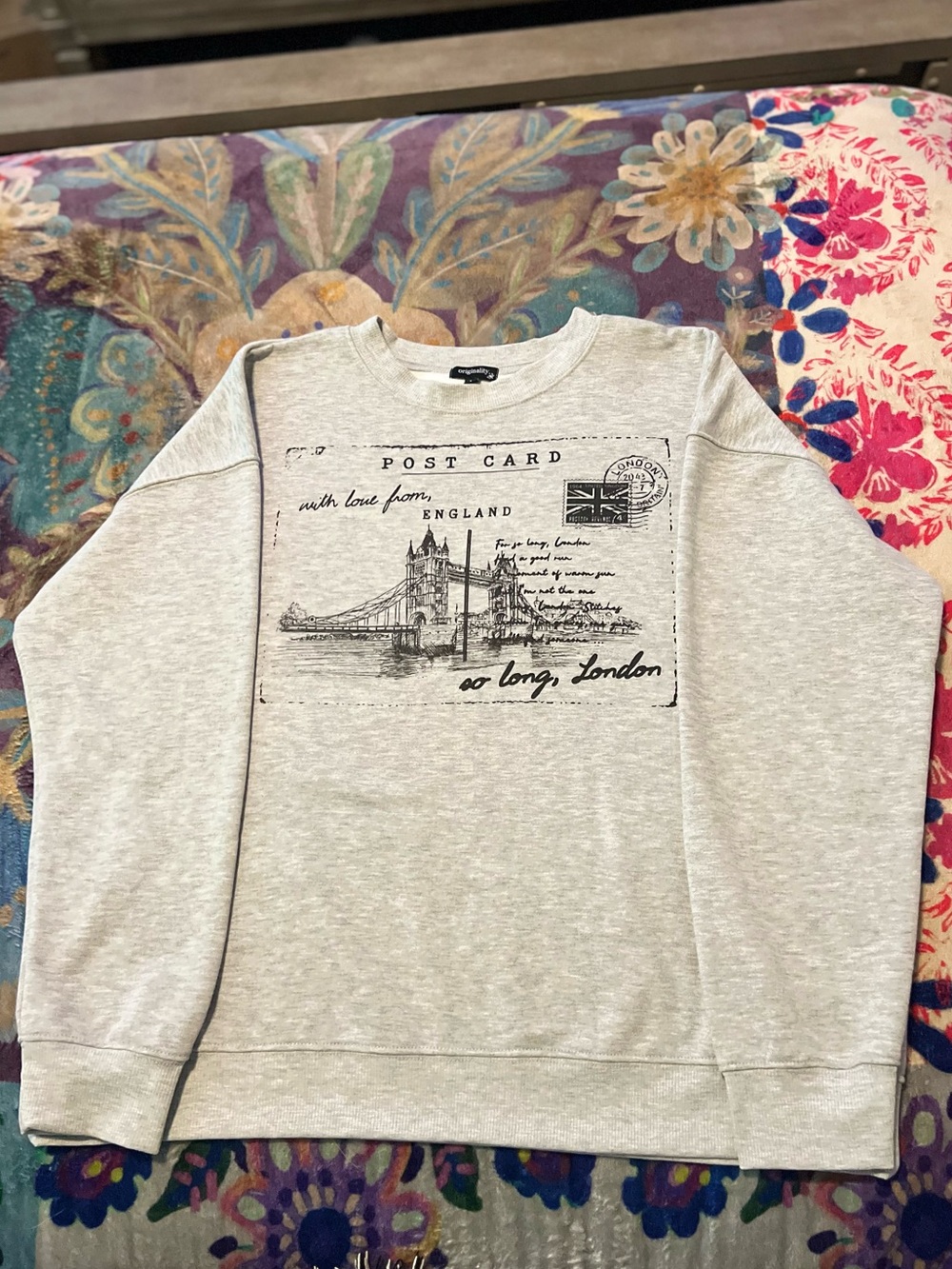 Taylor Swift So Long London Sweatshirt Originality Gray Crewneck M TTPD